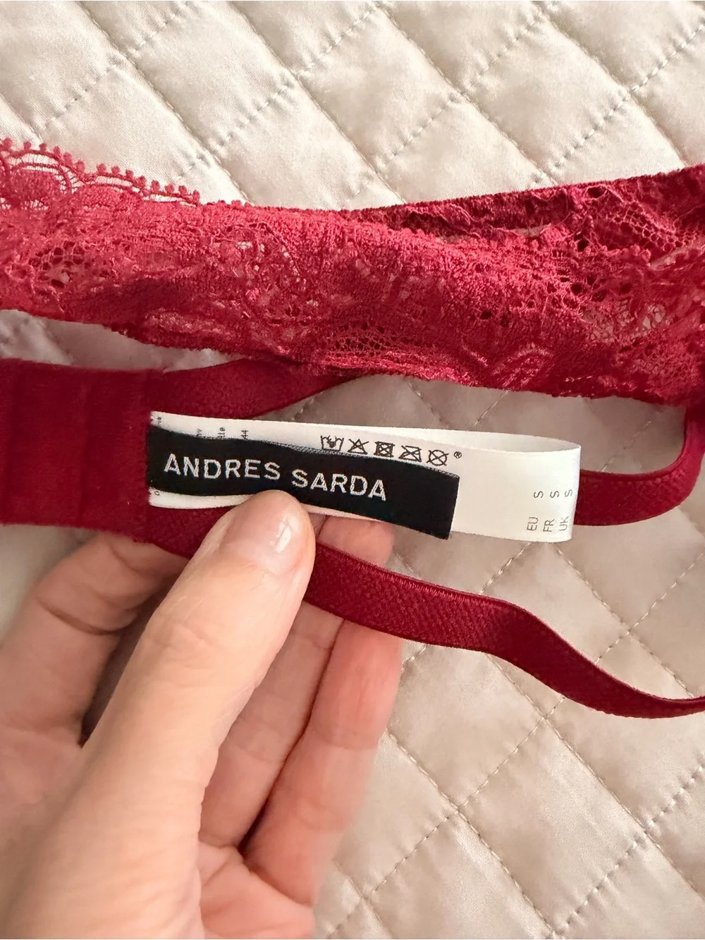 Red Lace Garter Belt with Adjustable Straps